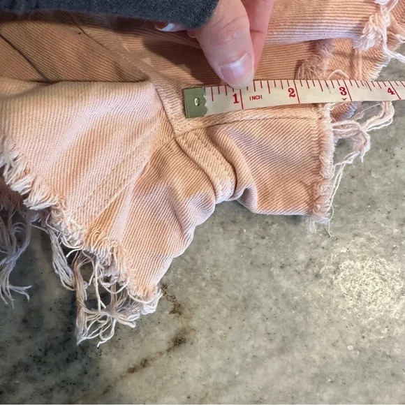 PacSun Ultra High Rise Vintage Peach Cutoff Jean Short Size 0 - Picture 9 of 10